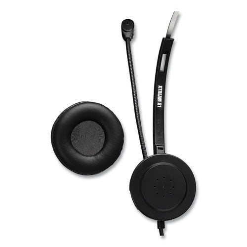 Image of Adesso Xtream P1 Monaural Over the Head Headset with Microphone, Black