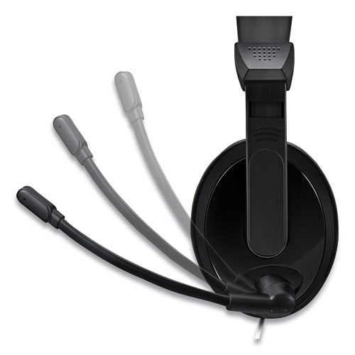 Image of Adesso Xtream H5U Binaural Over The Head Headset with Microphone, Black