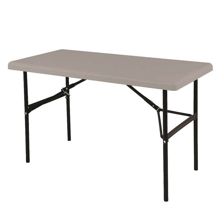 Image of Rectangular Folding Table, 600 lb weight capacity, 48" W x 29" H x 24" D, Charcoal Gray