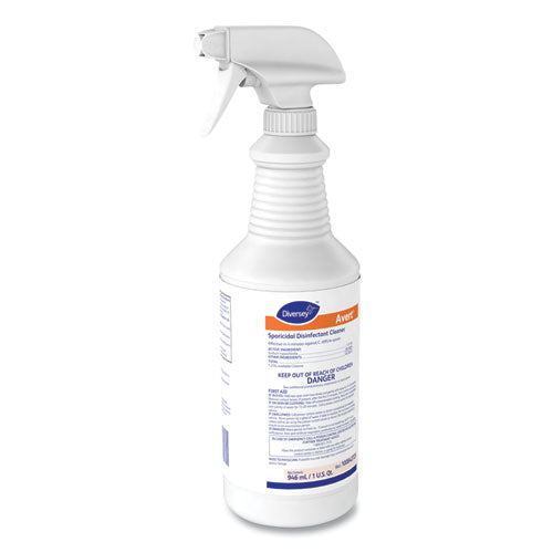 Image of Diversey Avert Sporicidal Disinfectant Cleaner, 32 Oz Spray Bottle, 12/carton
