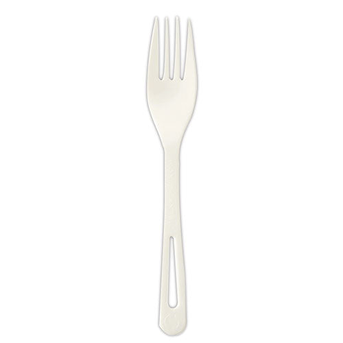 Image of World Centric® TPLA Compostable Cutlery, Fork, Plastic, White, 1,000/Carton