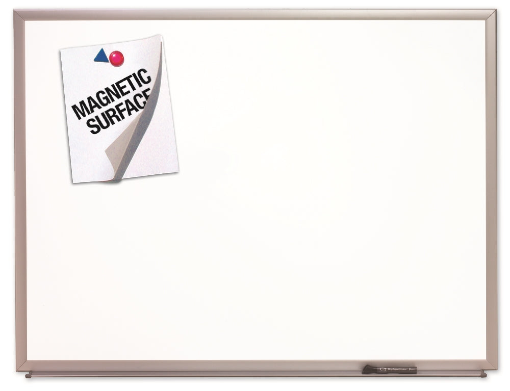 Image of Quartet/Skilcraft Magnetic Porcelain Dry Erase Board, Aluminum Frame, 24" x 18"