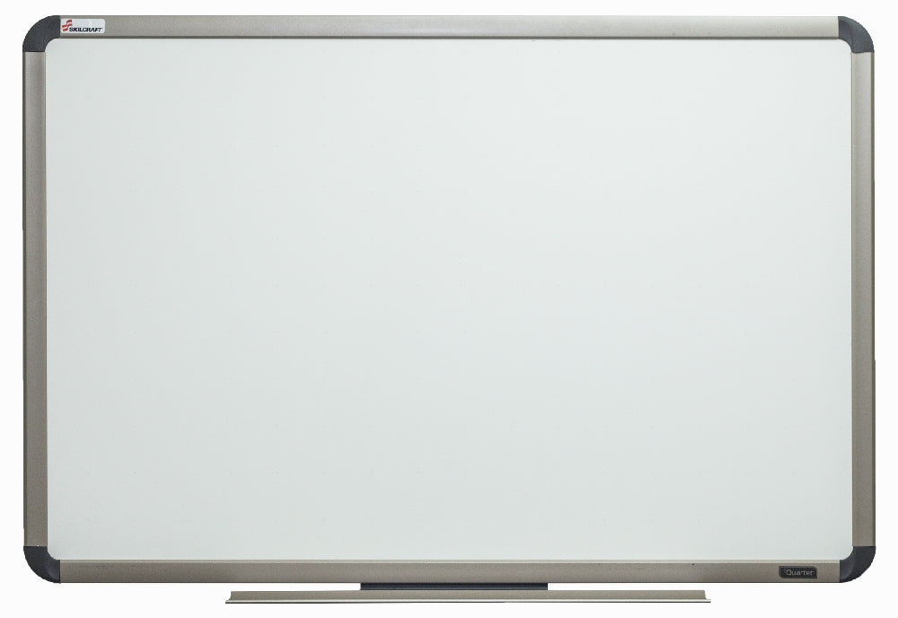 Image of Quartet/Skilcraft Total Erase White Board, Euro Titanium Finish Aluminum Frame, 36" x 24"