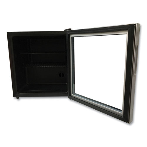 Image of Avanti 1.6 Cu. Ft. Refrigerator/beverage Cooler, 18.25 X 17.25 X 20, Black/platinum Trim Glass Door