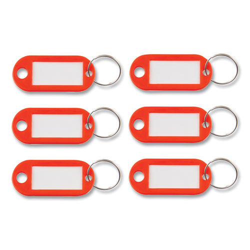 Image of Advantus Key Tags Label Window, 0.88 X 0.19 X 2, Red, 6/pack