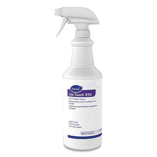 Image of Diversey Lite Touch Crt And Plexiglas Cleaner, 32 Oz Spray Bottle, 12/carton
