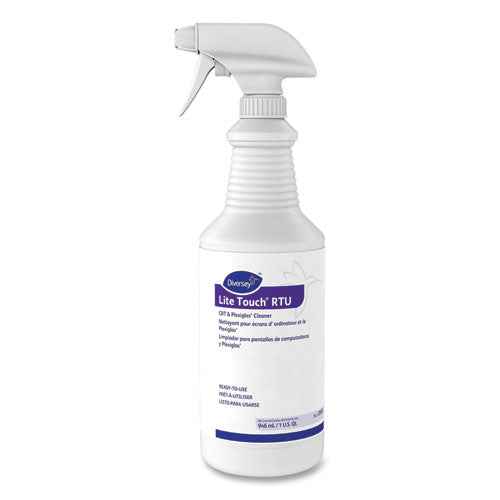 Image of Diversey Lite Touch Crt And Plexiglas Cleaner, 32 Oz Spray Bottle, 12/carton