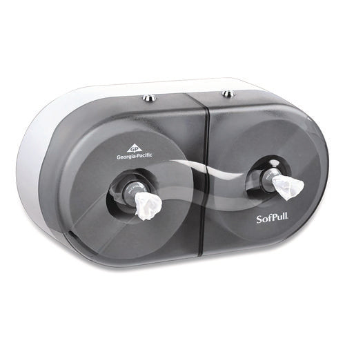 Image of Georgia Pacific® Professional Sofpull Twin High-Capacity Center-Pull Dispenser, 20.13 X 7 X 10.75, Smoke