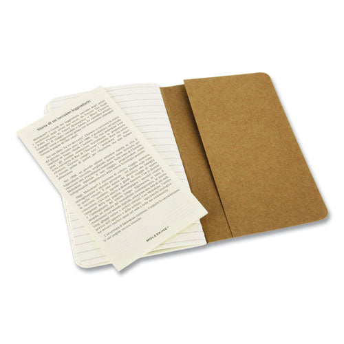 Image of Moleskine® Cahier Journal, 1-Subject, Narrow Rule, Brown Kraft Cover, (32) 5.5 x 3.5 Sheets, 3/Pack