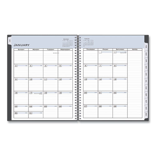 Image of Blue Sky® Passages Appointment Planner, 11 x 8.5, Charcoal Cover, 12-Month (Jan to Dec): 2025
