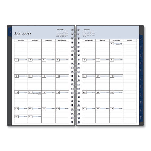 Image of Blue Sky® Passages Weekly/Monthly Planner, 8 x 5, Charcoal Cover, 12-Month (Jan to Dec): 2025