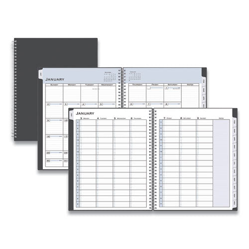 Image of Blue Sky® Passages Appointment Planner, 11 x 8.5, Charcoal Cover, 12-Month (Jan to Dec): 2025