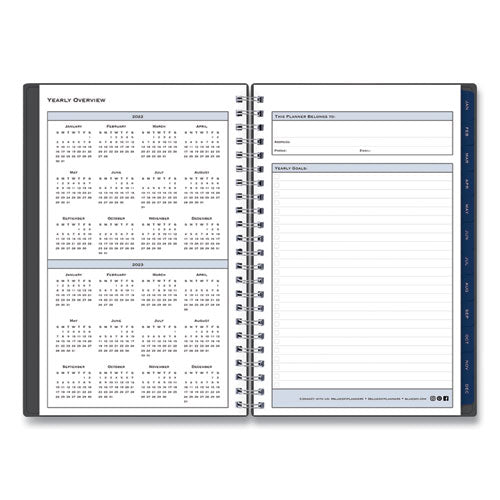 Image of Blue Sky® Passages Weekly/Monthly Planner, 8 x 5, Charcoal Cover, 12-Month (Jan to Dec): 2025