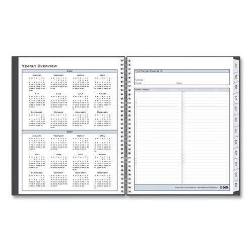 Image of Blue Sky® Passages Appointment Planner, 11 x 8.5, Charcoal Cover, 12-Month (Jan to Dec): 2025