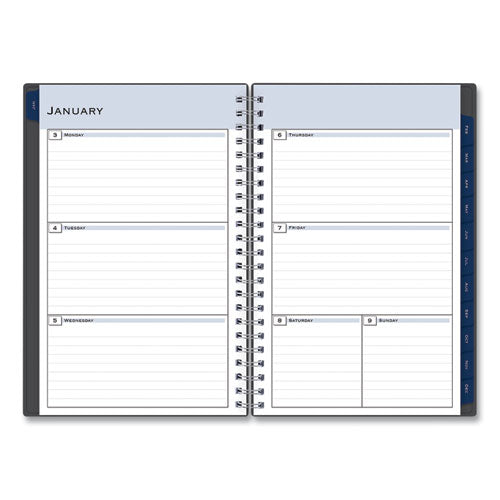 Image of Blue Sky® Passages Weekly/Monthly Planner, 8 x 5, Charcoal Cover, 12-Month (Jan to Dec): 2025