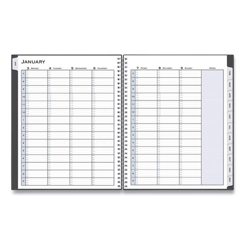 Image of Blue Sky® Passages Appointment Planner, 11 x 8.5, Charcoal Cover, 12-Month (Jan to Dec): 2025