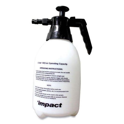 Image of Impact® Pump-Up Sprayer/foamer, 64 Oz, Translucent White/black