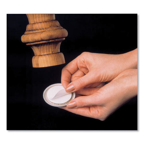 Image of Master Caster® Mighty Movers Self-Stick Furniture Sliders, Round, 2.25" Diameter, Beige, 4/pack