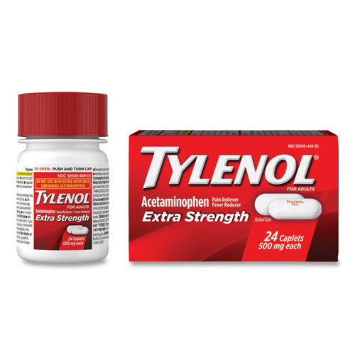 Image of Tylenol® Extra Strength Pain Reliever Caplets, 24 Caplets
