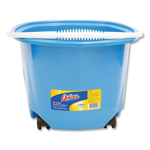 Image of Quickie® Ez-Glide Bucket On Wheels, 5 Qt, Blue