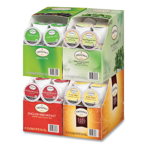 Image of TWININGS® Tea K-Cups, Assorted, 0.11 Oz K-Cups, 24/box, 4 Boxes/carton