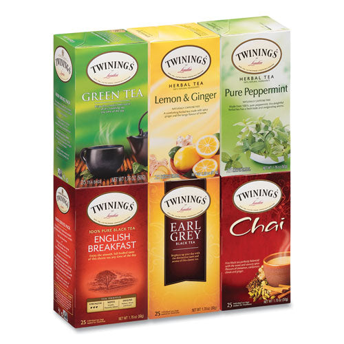 Image of TWININGS® Tea Bags, Assorted, 25/box