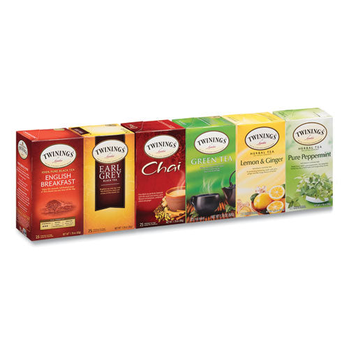 Image of TWININGS® Tea Bags, Assorted, 25/box