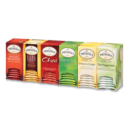 Image of TWININGS® Tea Bags, Assorted, 25/box