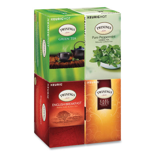 Image of TWININGS® Tea K-Cups, Assorted, 0.11 Oz K-Cups, 24/box, 4 Boxes/carton
