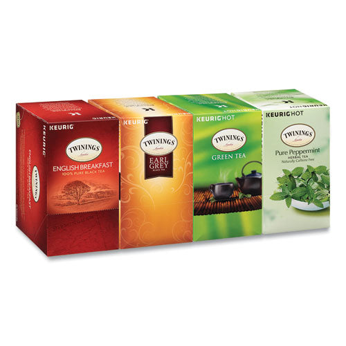 Image of TWININGS® Tea K-Cups, Assorted, 0.11 Oz K-Cups, 24/box, 4 Boxes/carton
