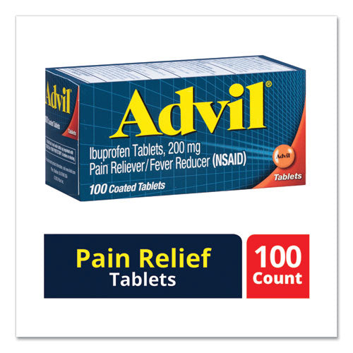 Image of Advil® Ibuprofen Pain Reliever Tablets, 100 Count
