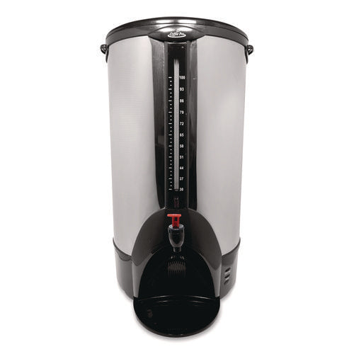 Image of Coffee Pro Home/business 100-Cup Double-Wall Percolating Urn, Stainless Steel