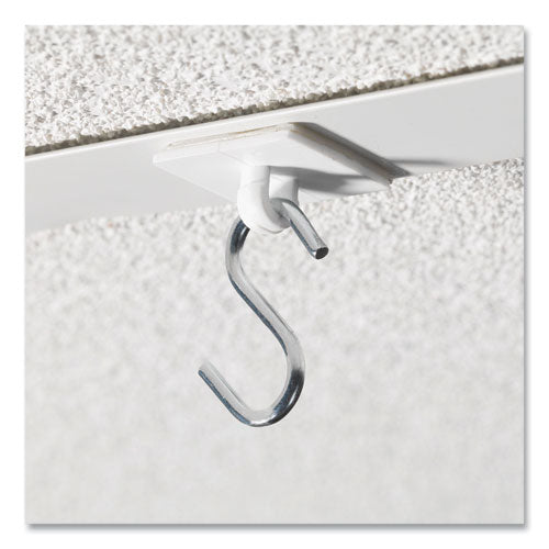 Image of deflecto® S Hooks, Metal, Silver, 50/pack