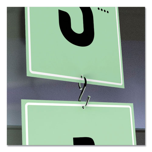 Image of deflecto® S Hooks, Metal, Silver, 50/pack