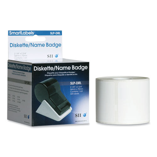 Image of Seiko Slp-Drl Self-Adhesive Name Badge/diskette Labels, 2.12" X 2.75", White, 320 Labels/roll