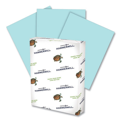 Image of Hammermill® Colors Print Paper, 20 lb Bond Weight, 11 x 17, Blue, 500/Ream