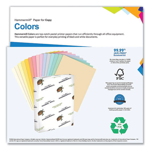 Image of Hammermill® Colors Print Paper, 20 lb Bond Weight, 11 x 17, Blue, 500/Ream