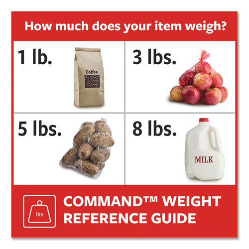 Image of Command General Purpose Hooks, Large, Plastic, White, 5 lb Capacity, 4 Hooks and 6 Strips/Pack