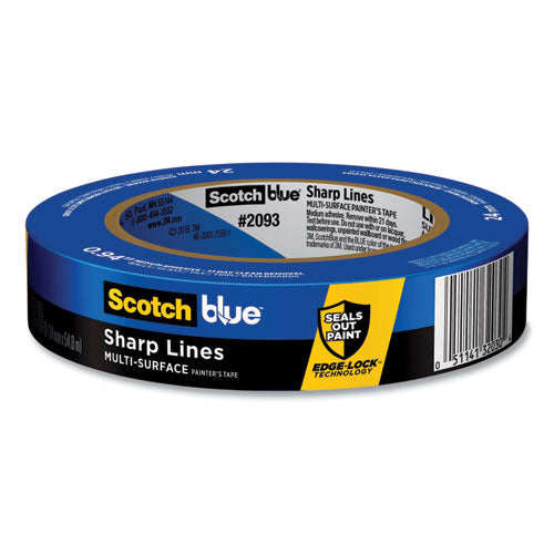 Image of ScotchBlue Sharp Lines Multi-Surface Painter's Tape, 3" Core, 0.94" X 60 Yds, Blue