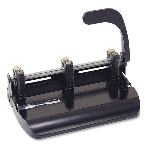 Image of Officemate 32-Sheet Heavy-Duty Two-Three-Hole Punch With Lever Handle, 9/32" Holes, Black