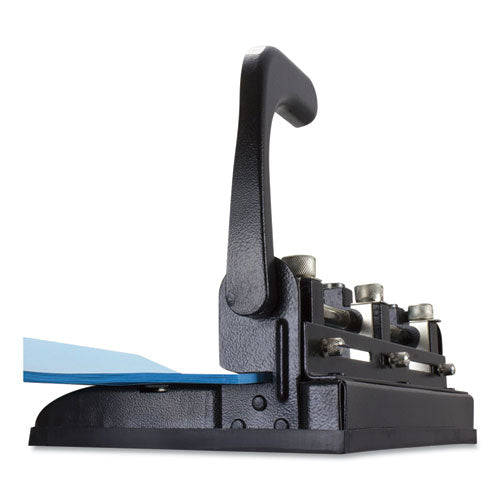 Image of Officemate 32-Sheet Heavy-Duty Two-Three-Hole Punch With Lever Handle, 9/32" Holes, Black