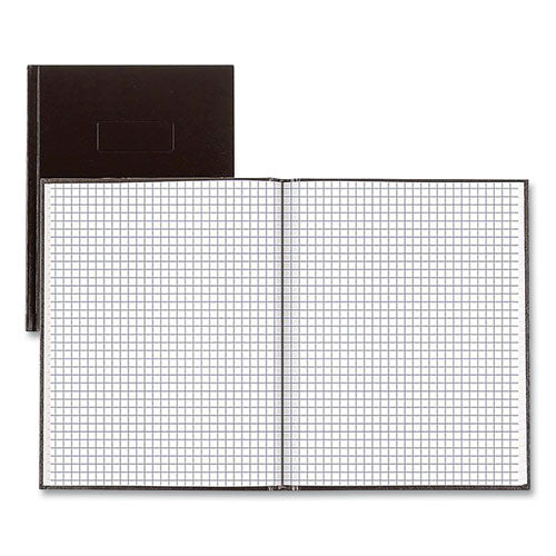 Image of Blueline® Professional Quad Notebook, Quadrille Rule (4 sq/in), Black Cover, (96) 9.25 x 7.25 Sheets