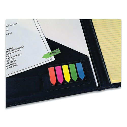 Image of Redi-Tag® Removable Small Arrow Page Flags, Blue, Green, Orange Pink, Yellow, 125/pack