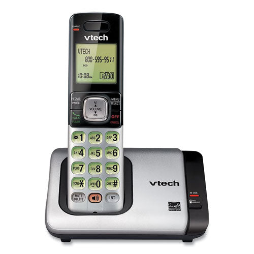 Image of Vtech® Cs6719-2 Two-Handset Cordless Telephone System, Dect 6.0, Silver/black