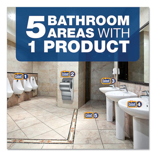 Image of Comet® Disinfecting-Sanitizing Bathroom Cleaner, 32 oz Bottles, 8 Bottles and 2 Trigger Sprayers/Carton