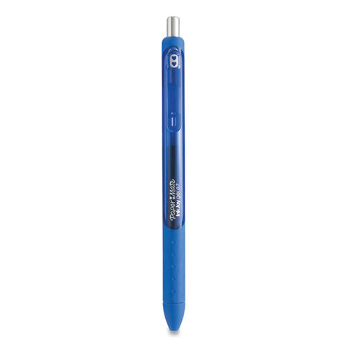 Image of Paper Mate® Inkjoy Gel Pen, Retractable, Medium 0.7 Mm, Blue Ink, Blue Barrel, Dozen
