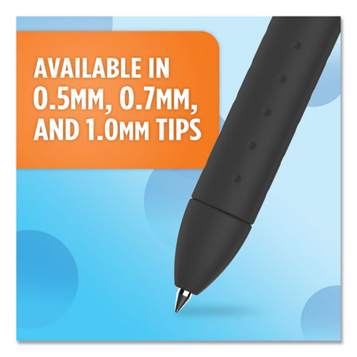 Image of Paper Mate® InkJoy Gel Pen, Retractable, Fine 0.5 mm, Blue Ink, Blue Barrel, Dozen