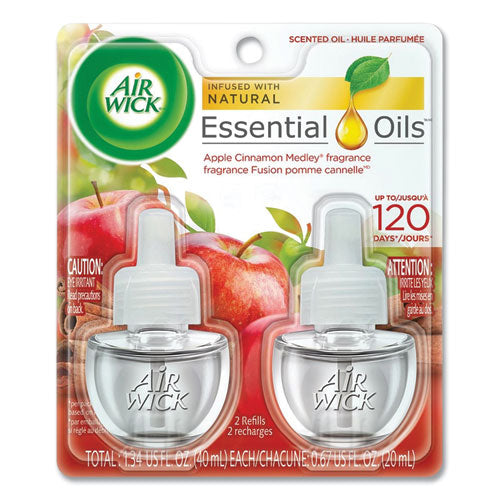 Image of Air Wick® Scented Oil Refill, Warming - Apple Cinnamon Medley, 0.67 Oz, 2/pack