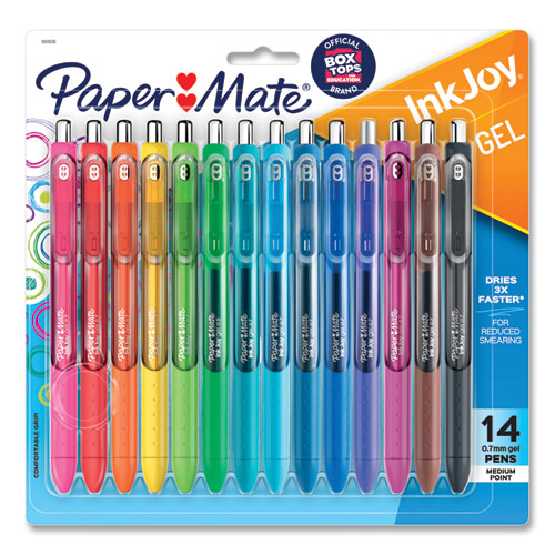 Image of Paper Mate® Inkjoy Gel Pen, Retractable, Medium 0.7 Mm, Assorted Ink And Barrel Colors, 14/pack