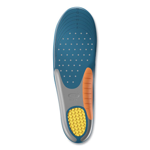 Image of Dr. Scholl's® Pain Relief Orthotic Heavy Duty Support Insoles, Men Sizes 8 To 14, Gray/blue/orange/yellow, Pair